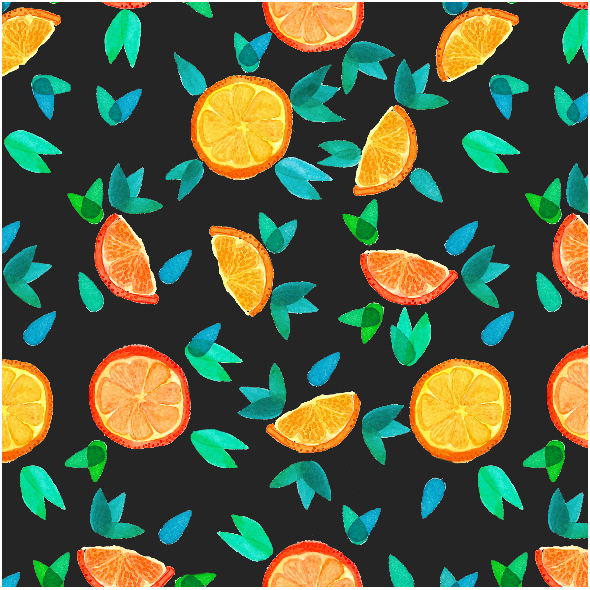 Fabric 11553 | oranges black