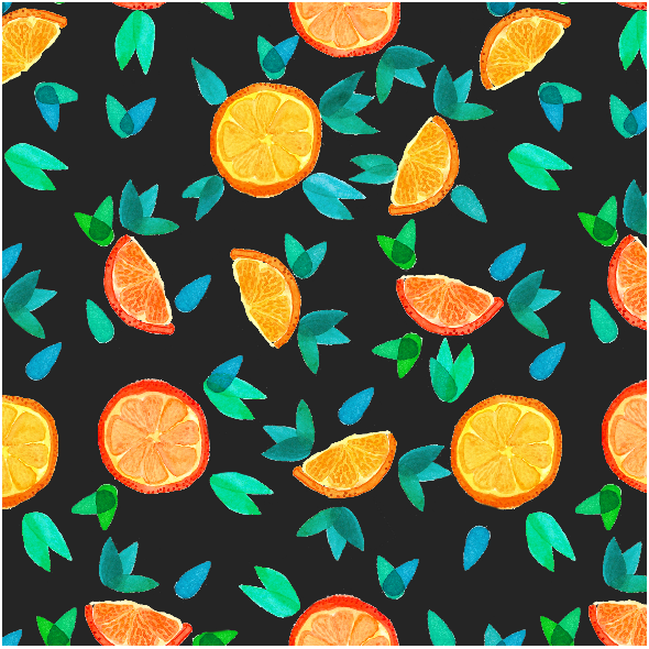 Tkanina 11553 | oranges black
