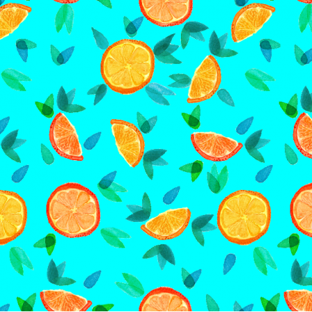 Tkanina 11556 | Oranges blue