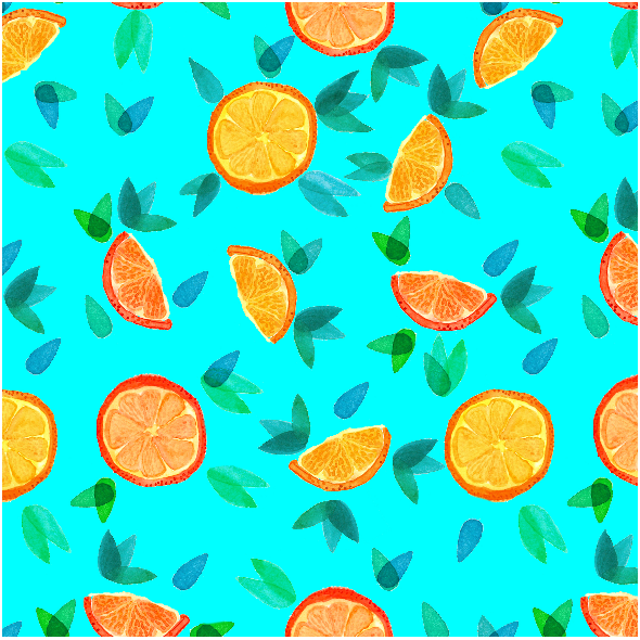 Fabric 11556 | Oranges blue
