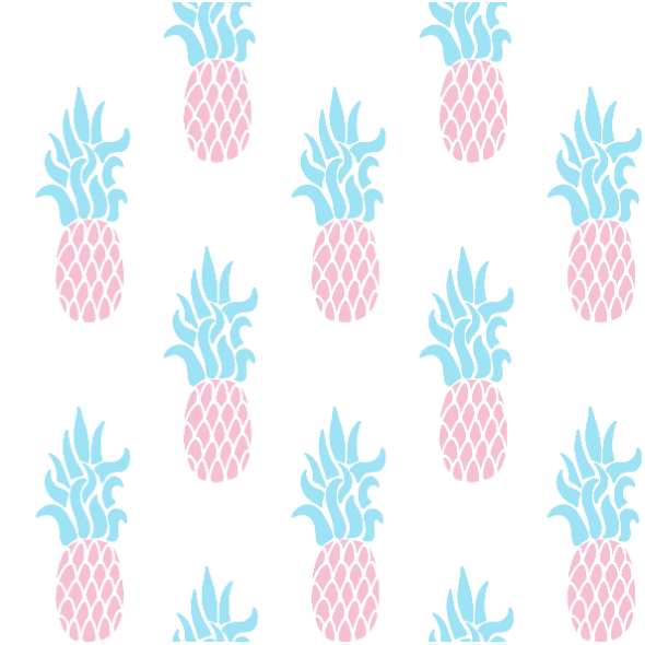 Fabric 11565 | ANANAS na bialym