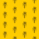 Tkanina 11690 | SunFlower yellow and black pattern