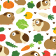 Fabric 11712 | GUINEA PIGS AND THEIR TREATS