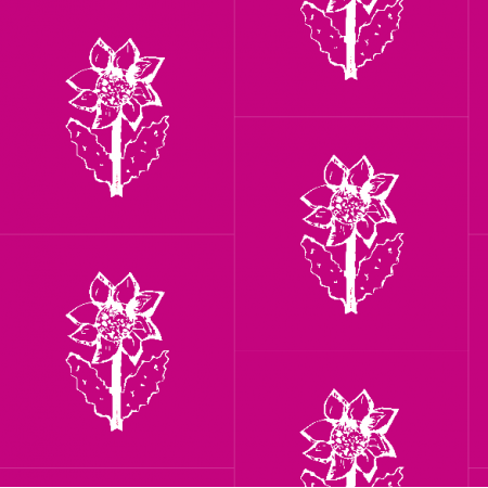 Fabric 11743 | Sunflower - white and Burgundy pattern