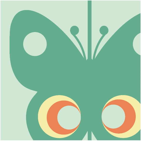 Tkanina 11757 | Motyle  (seria: Mellow RETRO)