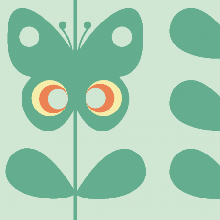 Fabric 11758 | Motyle Small (seria: Mellow RETRO)
