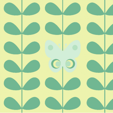 Fabric 11759 | Motyle  (seria: Mellow RETRO)