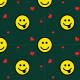Tkanina 11765 | Emotki Green