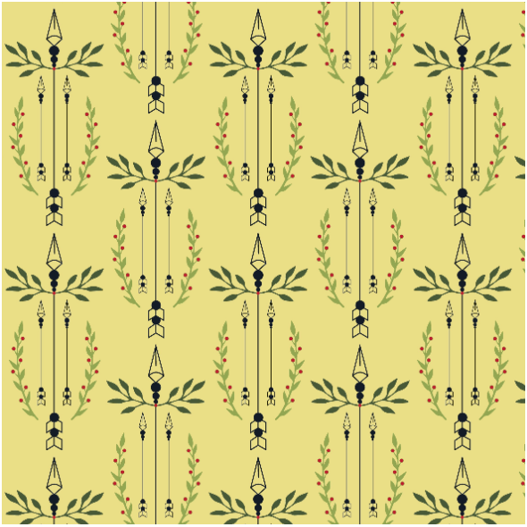 Fabric 11793 | arrows and leaves