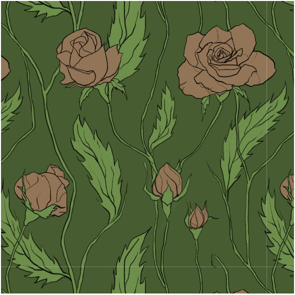 Fabric 11899 | Róże Większe (Kwiaty_8)