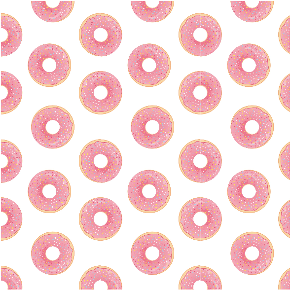 Tkanina 11936 | Różowe donuty