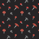 Fabric 11945 | MUCHOMORY CZARNE
