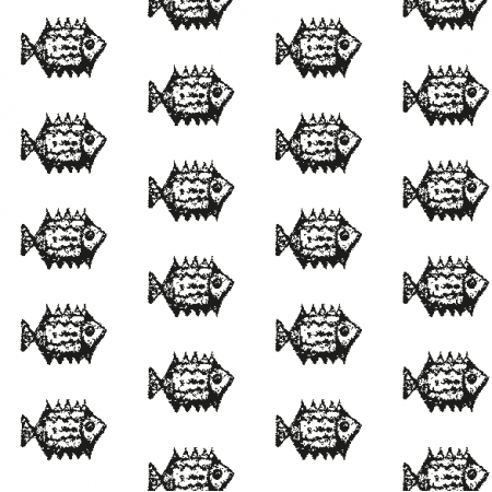 Tkanina 12009 | Black fish pattern