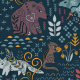 Fabric 12015 | Syberian animals of land001