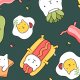 Tkanina 12017 | Cat food and objects