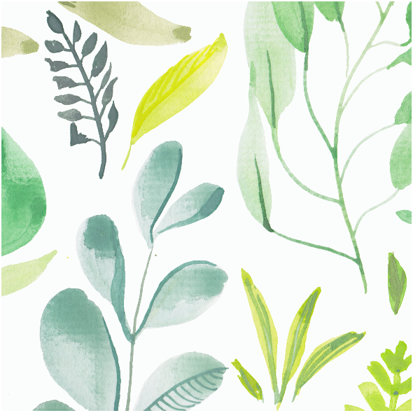 Tkanina 12037 |Watercolour foliage