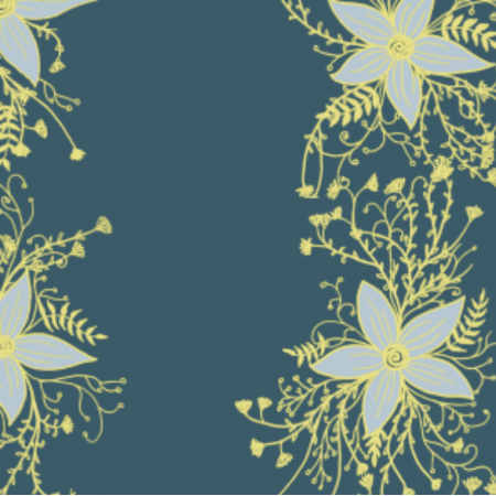 Tkanina 12061 | Luminous flowery garlands