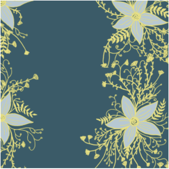 Tkanina 12061 | Luminous flowery garlands
