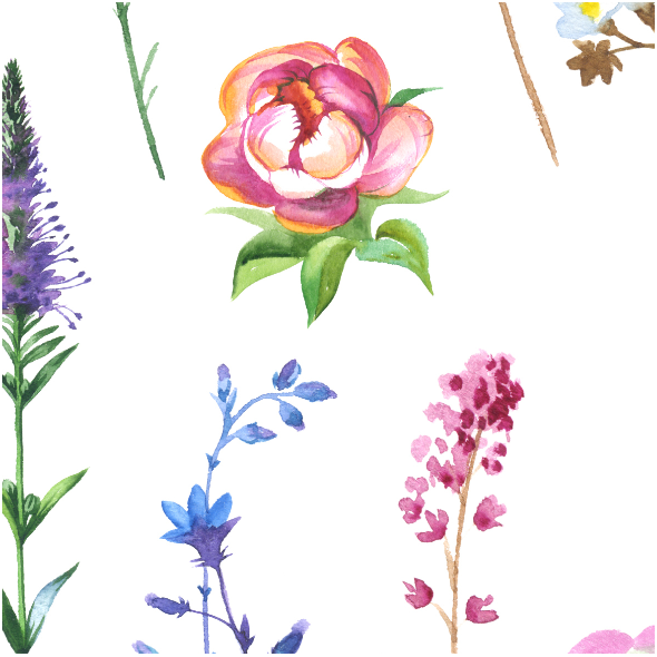 Tkanina 12094 | watercolor flowers1