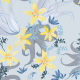 Tkanina 12283 | blue and yellow lilies