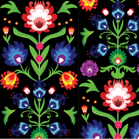Fabric 12289 | folk - kompozycja