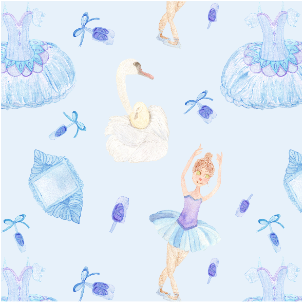 Fabric 12296 | Little Ballerina in Blue