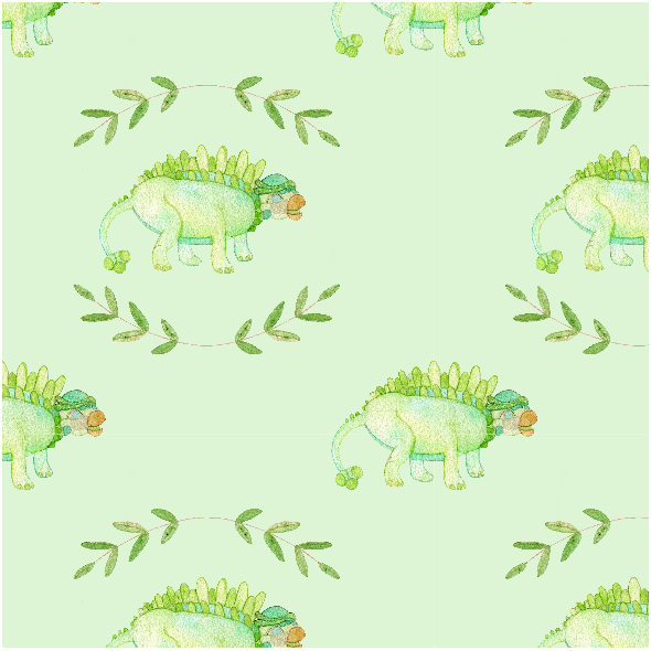 Tkanina 12314 | Green dinosaur