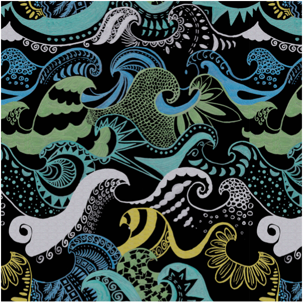 Tkanina 12341 | crazy waters