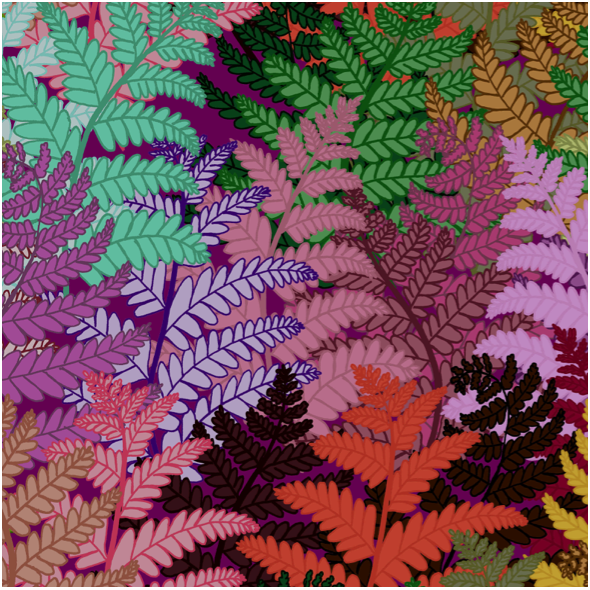 Fabric 12343 | ferns lily