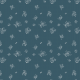 Fabric 12346 | white ink flowers on navy