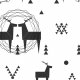 Tkanina 12364 | geometric deer 1