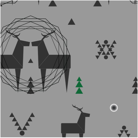 Fabric 12379 | geometric deer 3