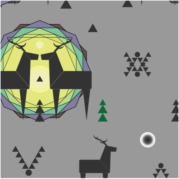 Fabric 12380 | geometric deer 4