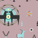 Tkanina 12381 | geometric deer 5