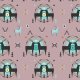 Fabric 12381 | geometric deer 5
