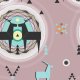 Tkanina 12382 | geometric deer 6