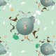 Tkanina 12384 | horses on circle 2