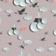 Tkanina 12395 | sky birds 2