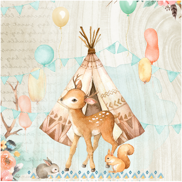 Fabric 12400 | pillow woodland boy