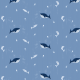 Fabric 12426 | Delfiny i wieloryby