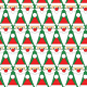 Tkanina 12498 | Świąteczne Mikołaje - zielone