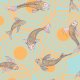 Fabric 12559 | canvas with  japanese fishes 8