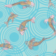 Tkanina 12560 | canvas with  japanese fishes 9