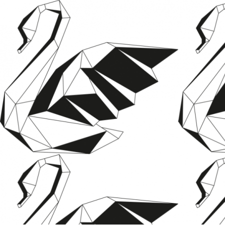 Tkanina 12595 | origami swan