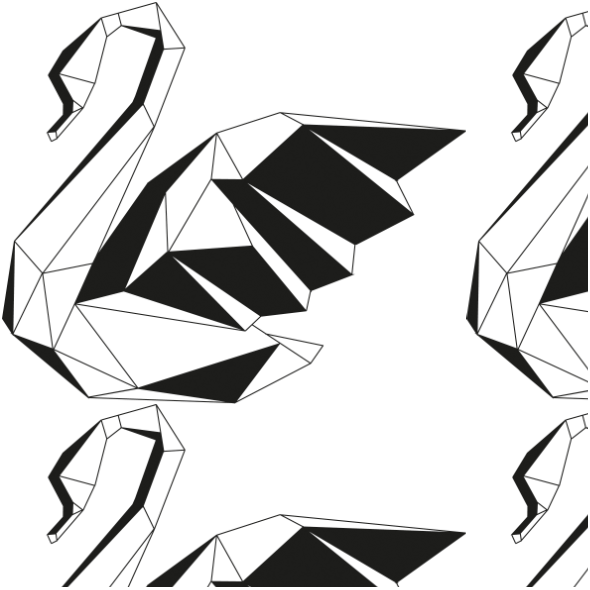 Fabric 12595 | origami swan
