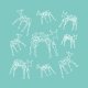 Fabric 12627 | Animals - Pillow mint-white colours pattern