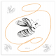 Tkanina 12628 | Crazy bee - pattern for pillow