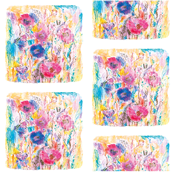 Tkanina 12630 | Meadow- colourfull floral pattern  0