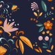 Tkanina 12768 | Dark folk floral