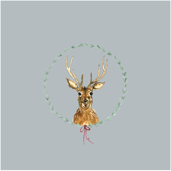 Tkanina 12819 | winter reindeer